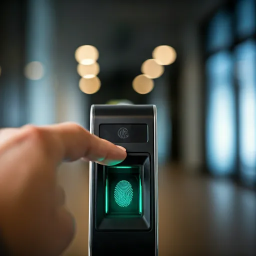 Système de contrôle d'accès biométrique au Maroc avec lecteur d'empreinte digitale pour entreprises installé par ZGTechnology
