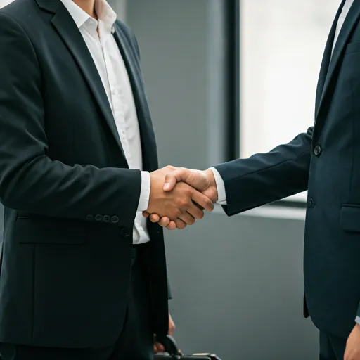 Poignée de main entre professionnels pour un projet d'installation de systèmes de sécurité au Maroc