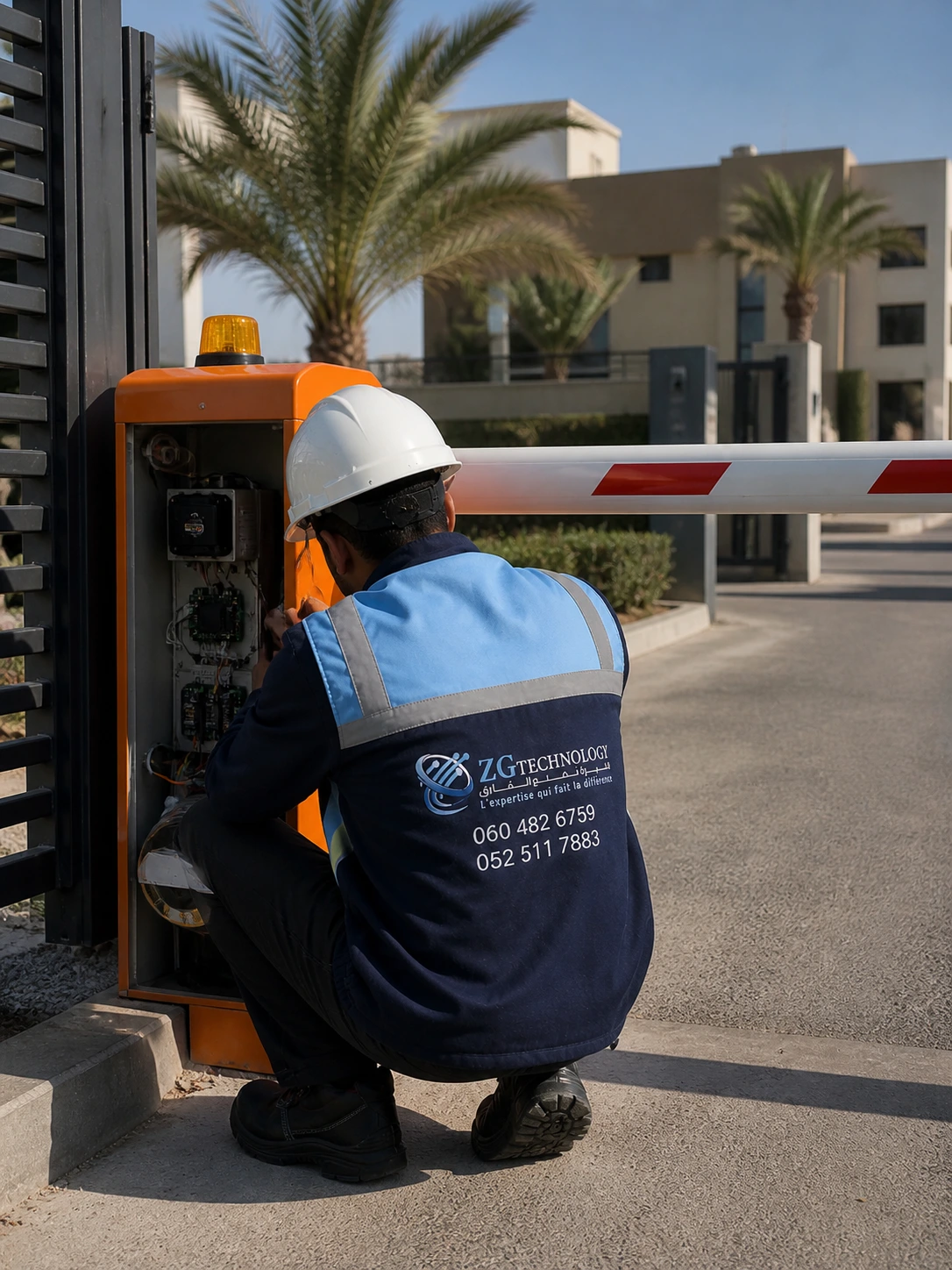 Installation professionnelle de barrière automatique et portail motorisé au Maroc