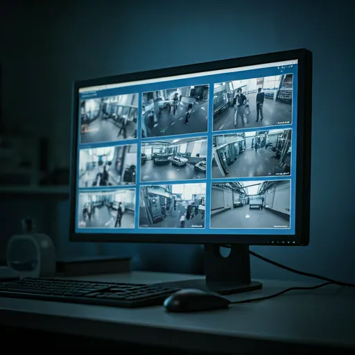 Surveillance vidéo professionnelle au Maroc avec écran multi-caméras dans une salle de contrôle sécurisée par ZGTechnology